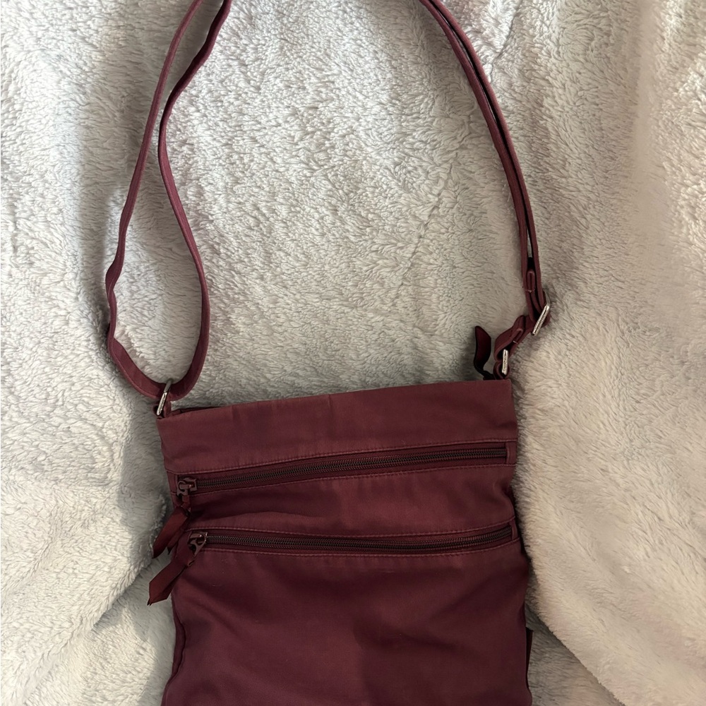 Vera Bradley Red Crossbody Bag with Ruched Design